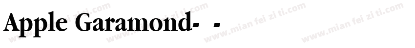 Apple Garamond-粗体字体转换
